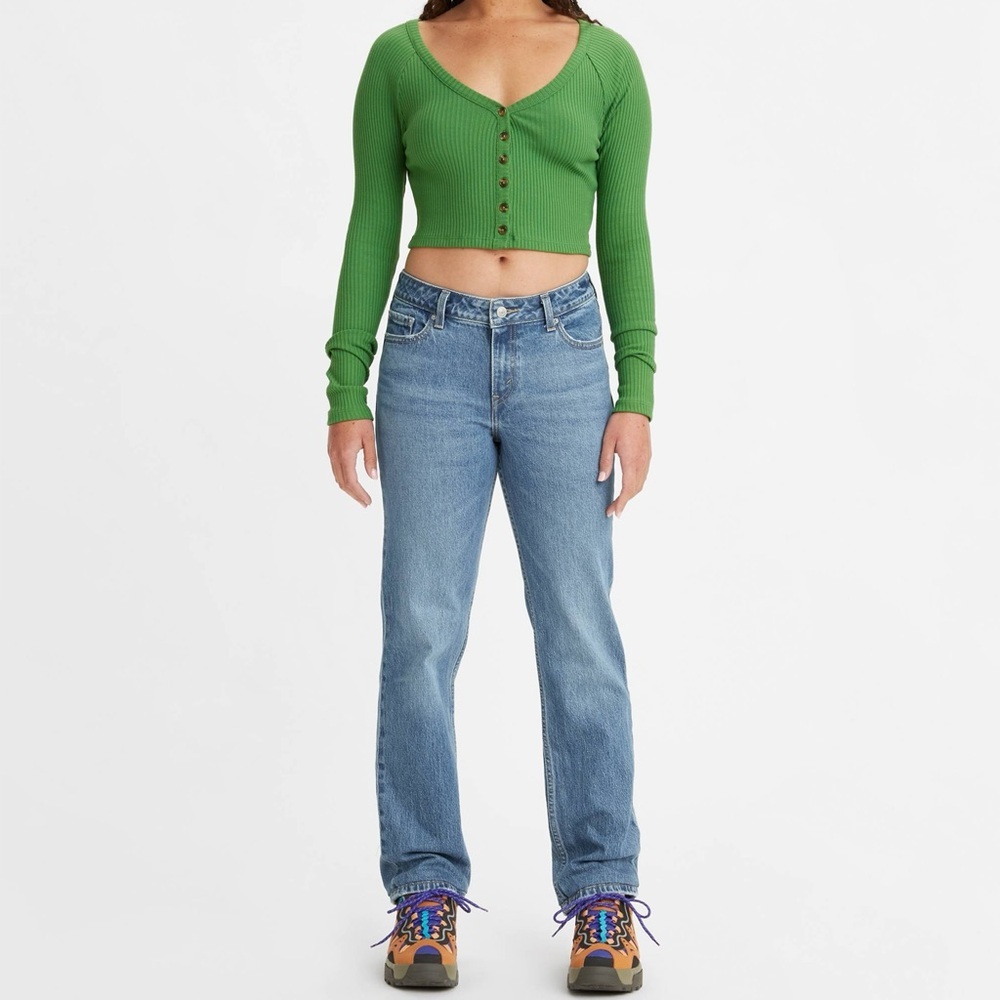 {Levi's Premium} "Low Pitch Straight" Loose Relaxed Stretch Denim Jeans